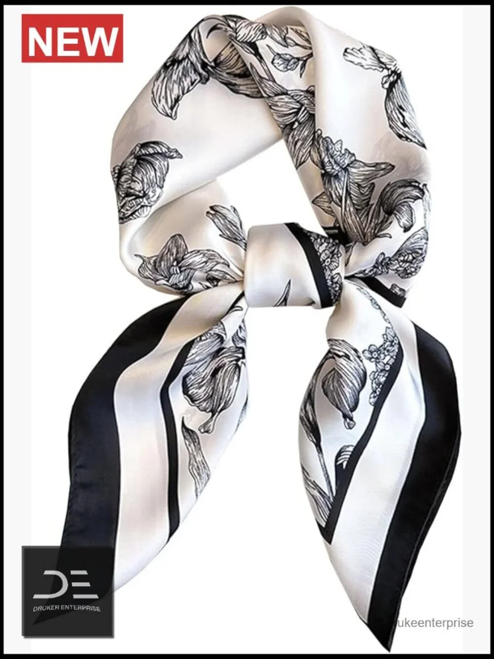 Silk Lightweight Fashion Scarf For Women - Head Hair Bandana Neck Scarf Wrap
